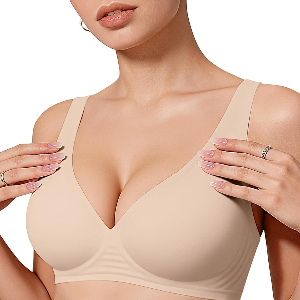 Sujetador Bralette Deep V Sin Aros – Realce y Soporte