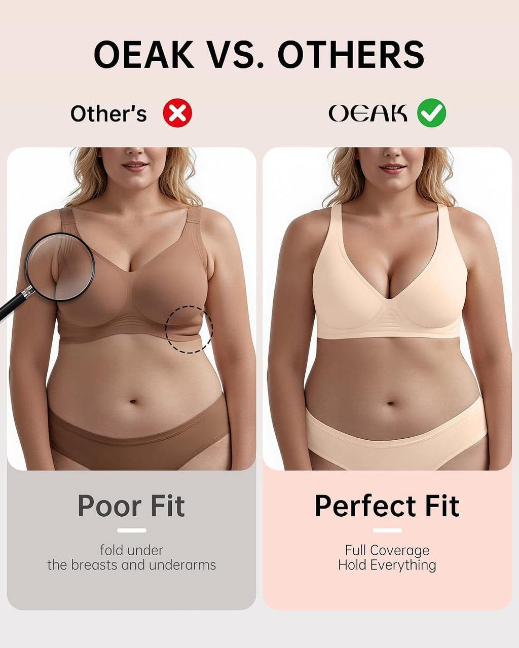 Sujetador Bralette Sin Aros Escote Profundo y Efecto Push Up