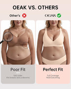 Sujetador Bralette Sin Aros Escote Profundo y Efecto Push Up