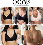 Sujetador Bralette Sin Aros Escote Profundo y Soporte Total