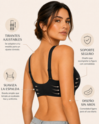Sujetador Bralette Escote Profundo Sin Aros y Sin Costuras