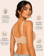 Sujetador Bralette Deep V Sin Aros – Realce y Soporte