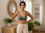 Sujetador Bralette Escote Profundo Sin Aros y Sin Costuras